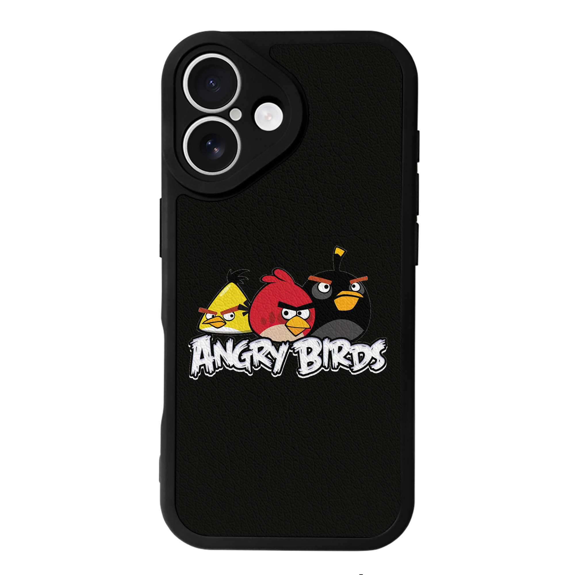 （画像用） Angry Birds アングリーバード 【iPhone 16シリーズ対応】シリコンスマホケース（レザー調） 材質：シリコン